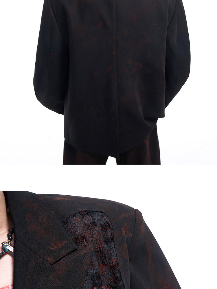 Handmade Doodle Jacket Men's Autumn And Winter Night Show High-grade Suit