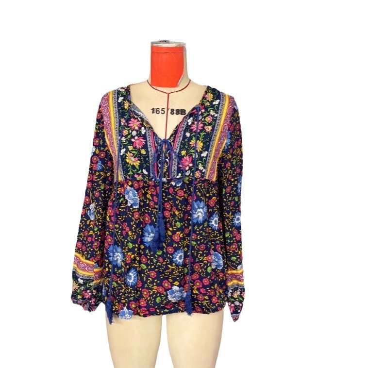 Casual Holiday Floral Print Long Sleeve Shirt