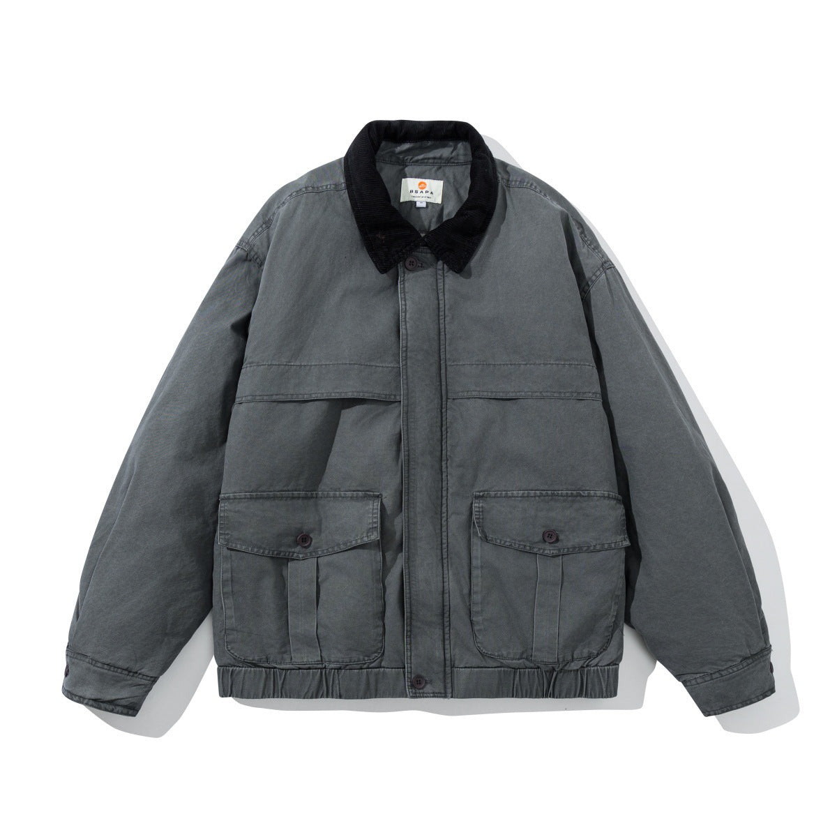 Washed Overalls Cotton Jacket Corduroy Lapel Thermal Cotton-padded Clothes